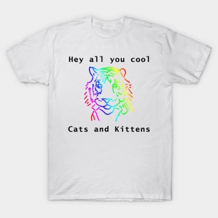 Cool Rainbow Tiger Memes T-Shirt